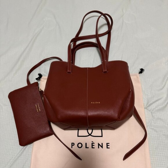 polene Cyme Mini Edition Textured Cognac - Picture 1 of 9